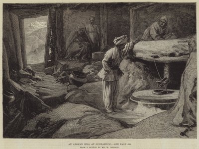 An Afghan Mill at Gundamuck by William Crimea Simpson